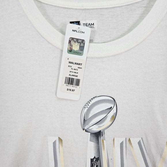 NWT NFL Team Apparel Super Bowl Liv Miami 02.02.20 Football Mens Sz XL White Tee - Picture 7 of 10